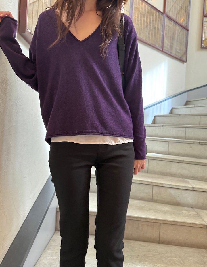 Deep V-neck Knit Pullover by Pomelo for Women - view 10