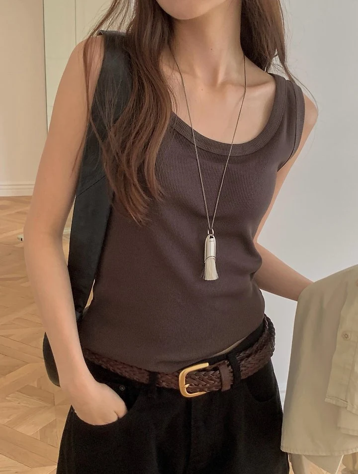 Stitching Sleeveless Top by Pomelo for Women - view 10