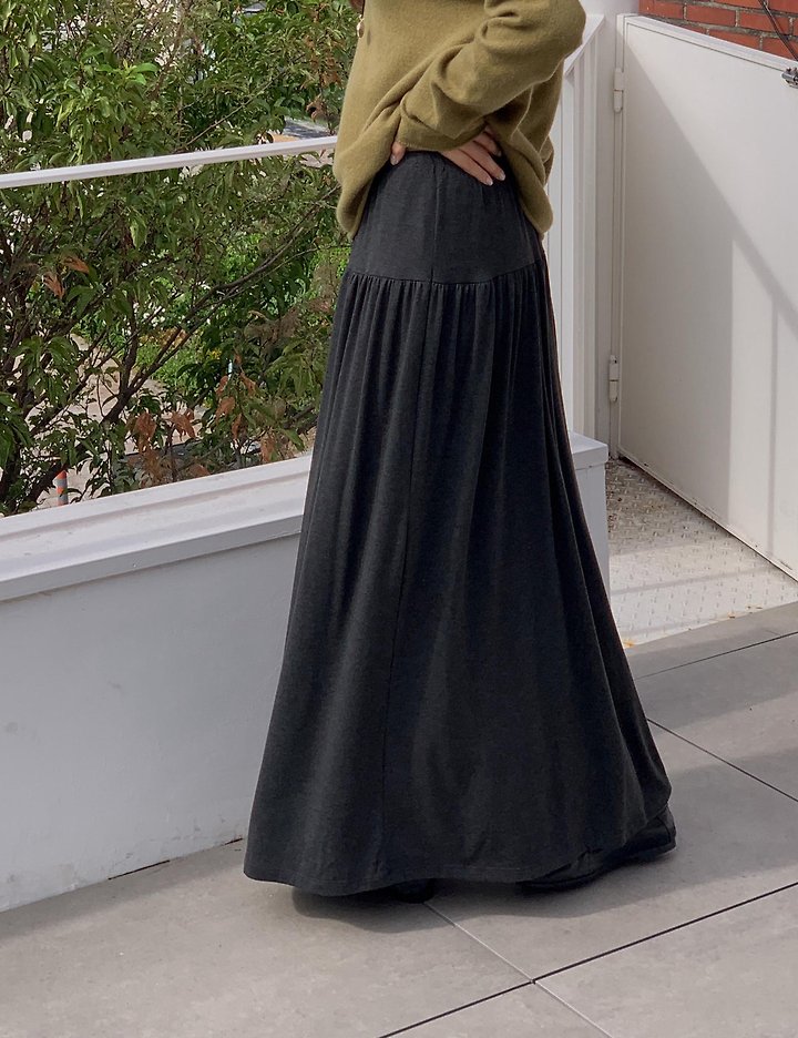 Shirring Long Skirt by Pomelo for Women - view 1