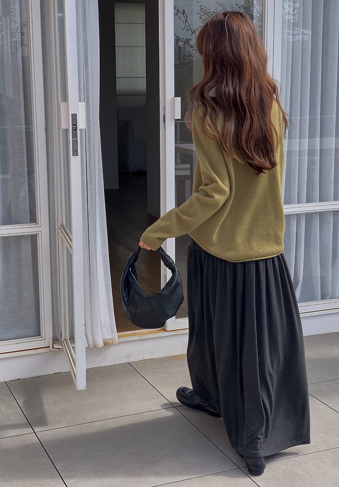 Shirring Long Skirt by Pomelo for Women - view 8