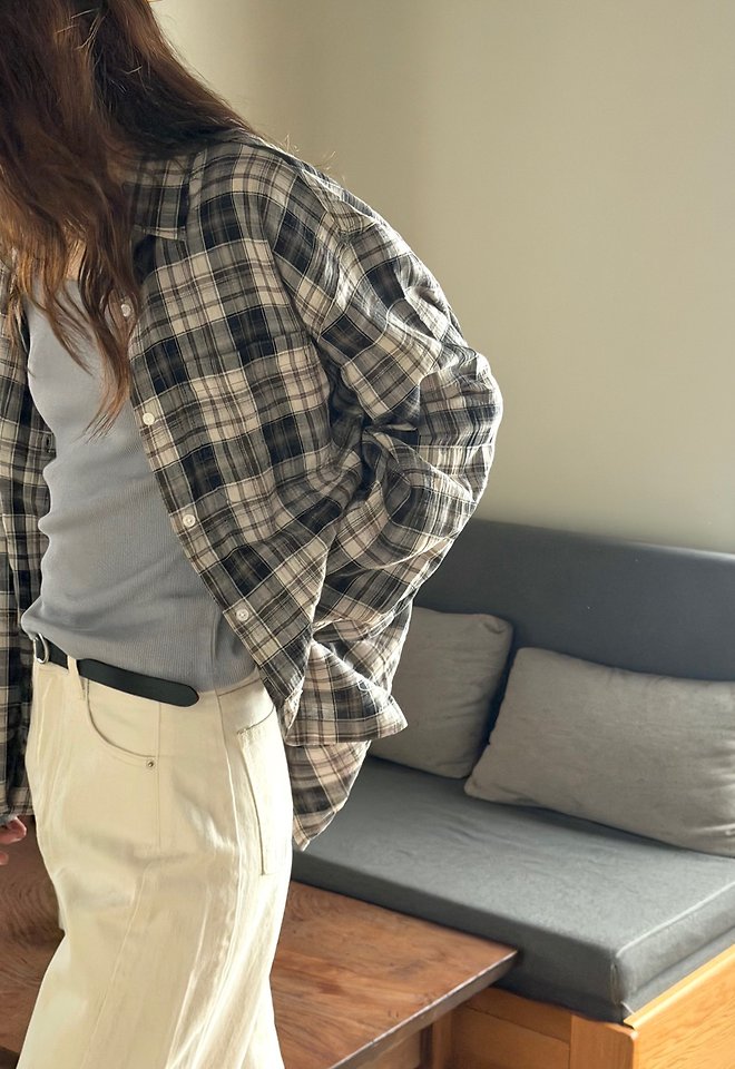 Glen Check Shirt by Pomelo for Women - view 1