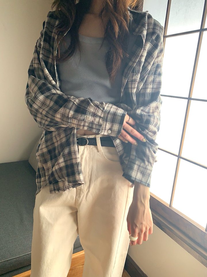 Glen Check Shirt by Pomelo for Women - view 9