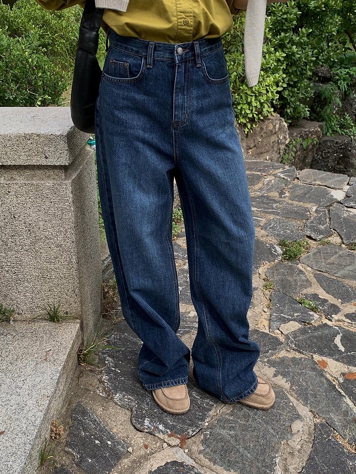Core Deep Denim Pants by Pomelo for Women - view 8