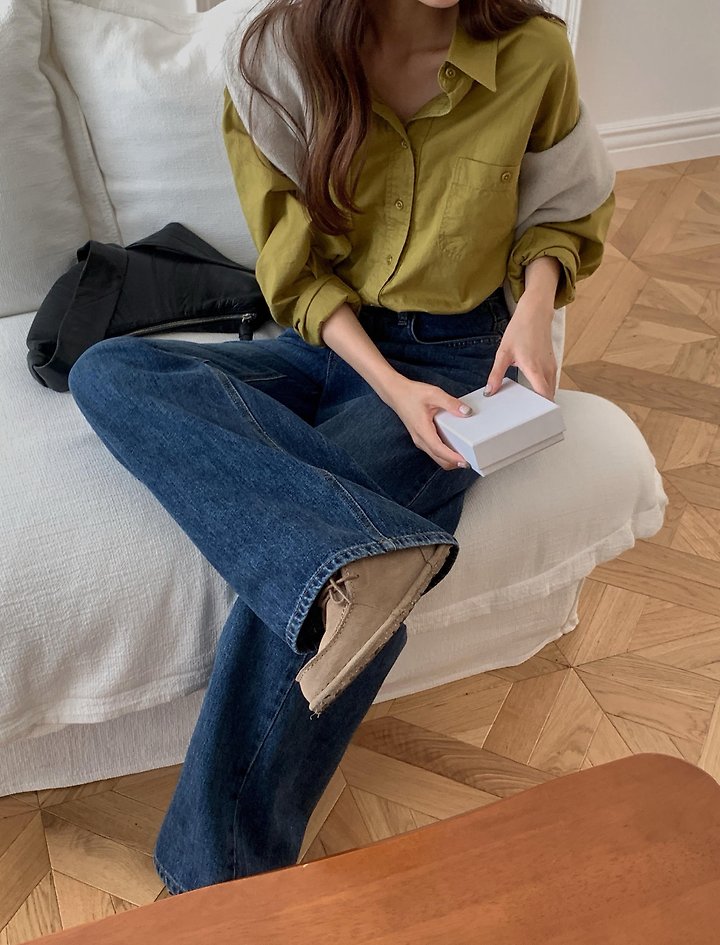 Core Deep Denim Pants by Pomelo for Women - view 10