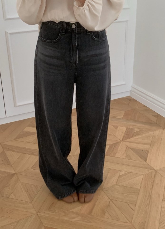 Ash Wide Denim Pants by Pomelo for Women - view 4