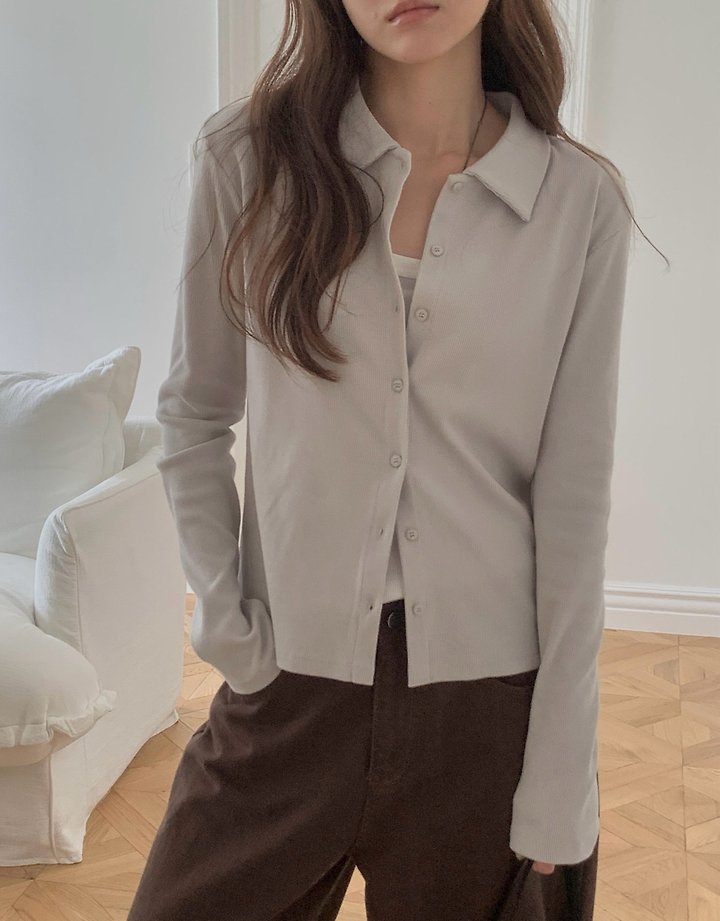 Duxe Collar Cardigan by Pomelo for Women - view 1