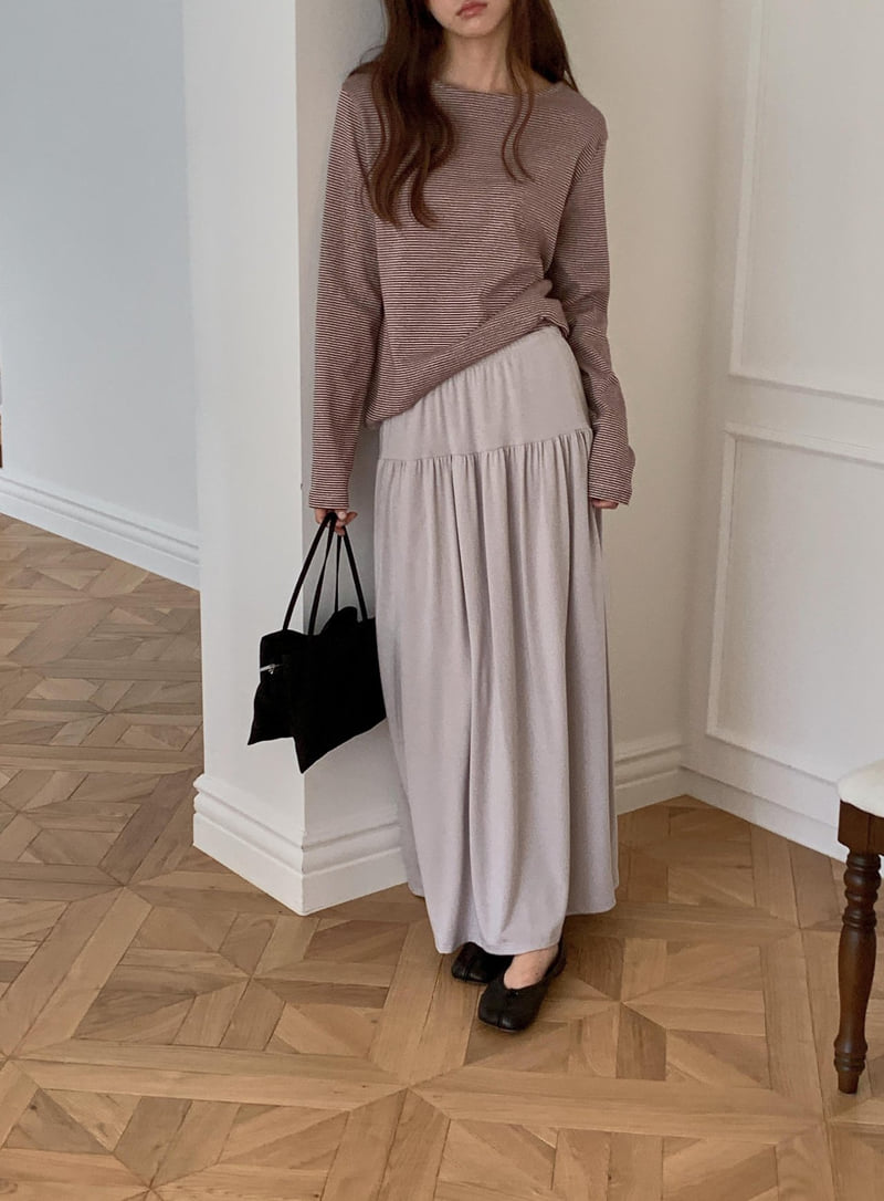 Shirring Long Skirt by Pomelo for Women - view 11