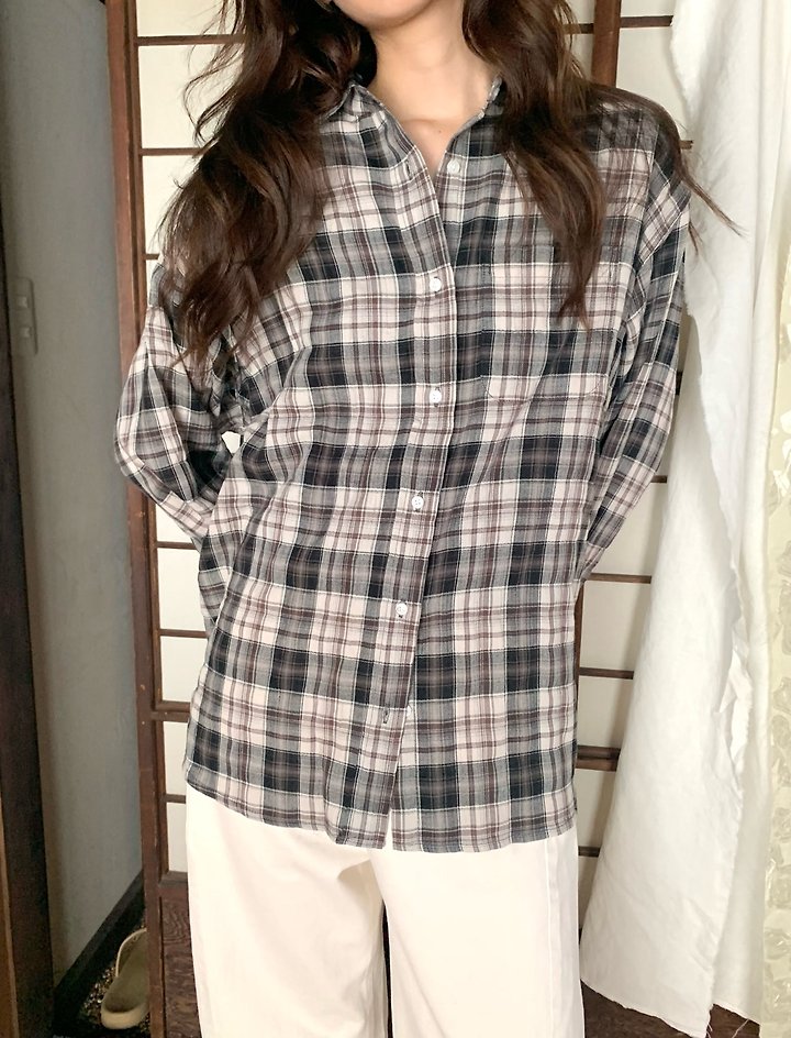 Glen Check Shirt by Pomelo for Women - view 7