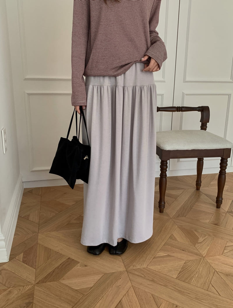 Shirring Long Skirt by Pomelo for Women - view 12