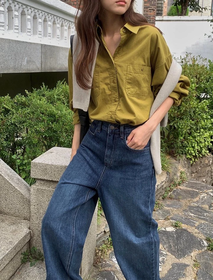 Cotton Washing Shirt by Pomelo for Women - view 3