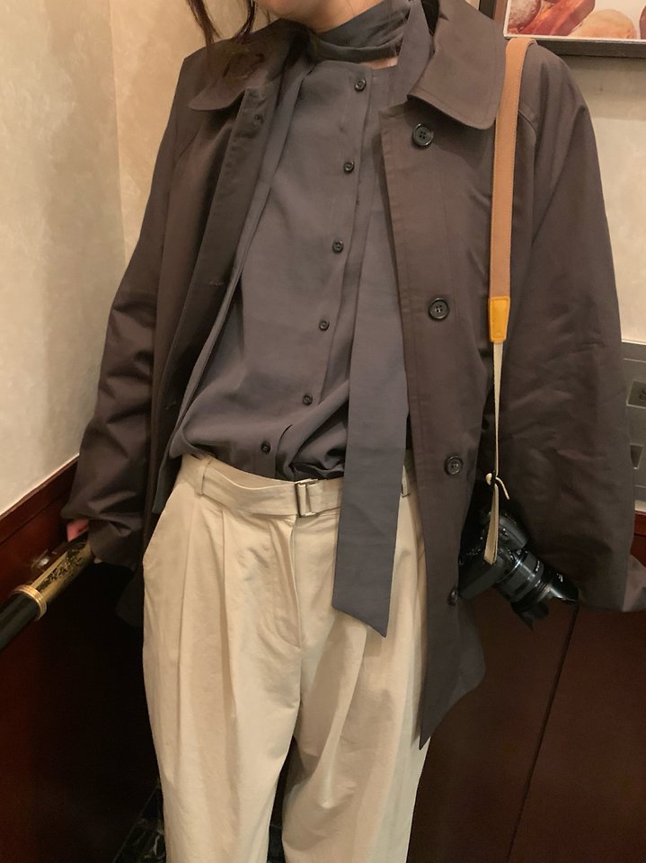 Maco Half Trench Coat by Pomelo for Women - view 2
