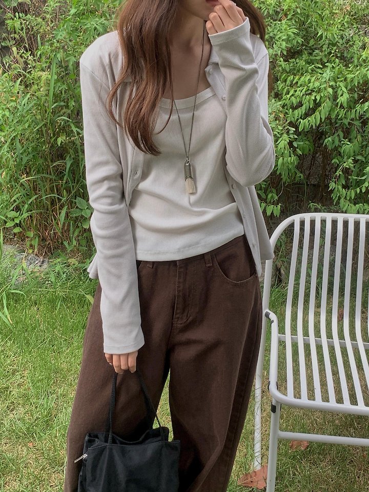Duxe Collar Cardigan by Pomelo for Women - view 5
