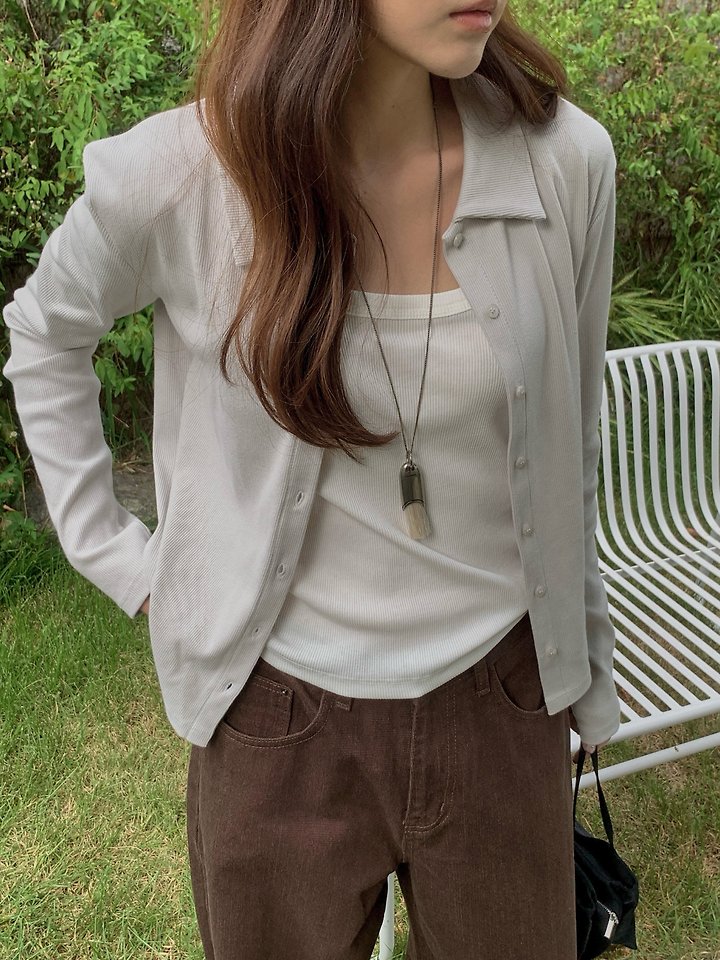 Duxe Collar Cardigan by Pomelo for Women - view 9