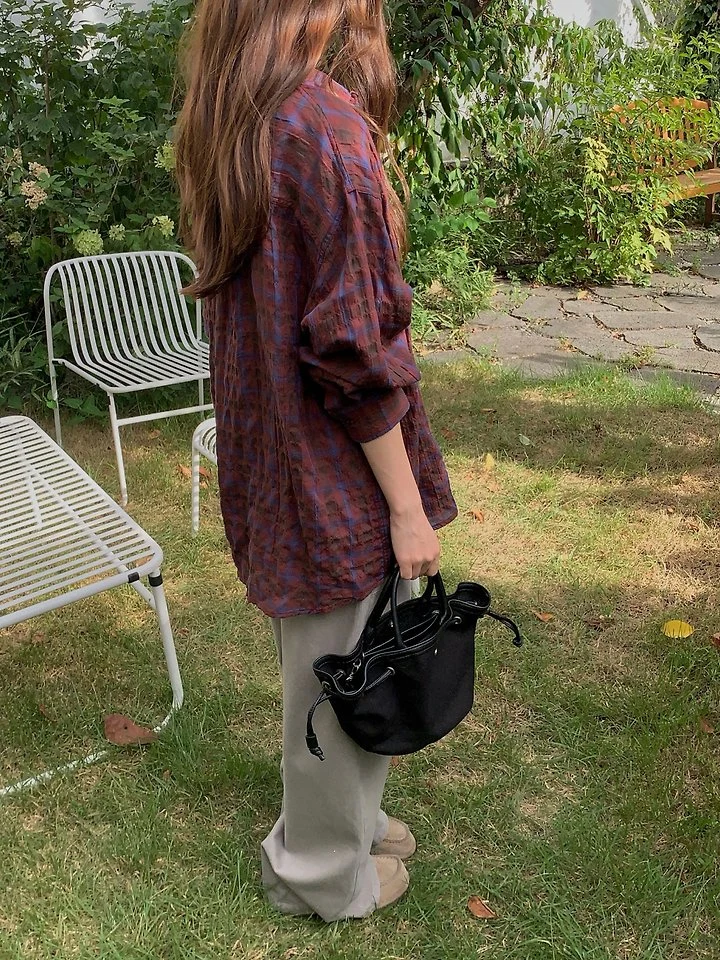 Autumn Check Shirt by Pomelo for Women - view 10