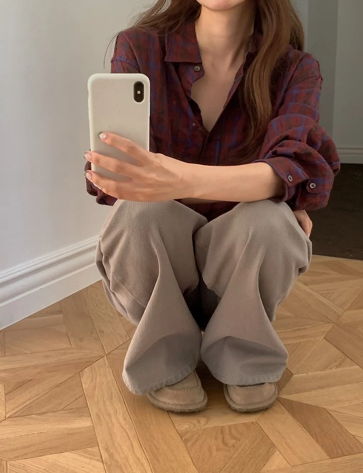 Autumn Check Shirt by Pomelo for Women - view 2