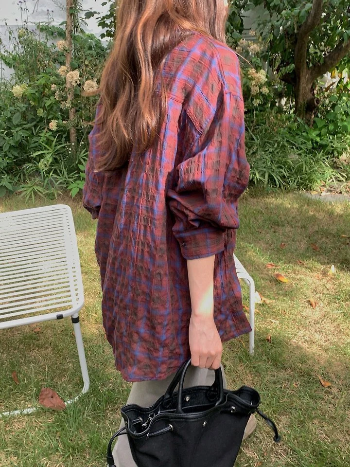 Autumn Check Shirt by Pomelo for Women - view 8