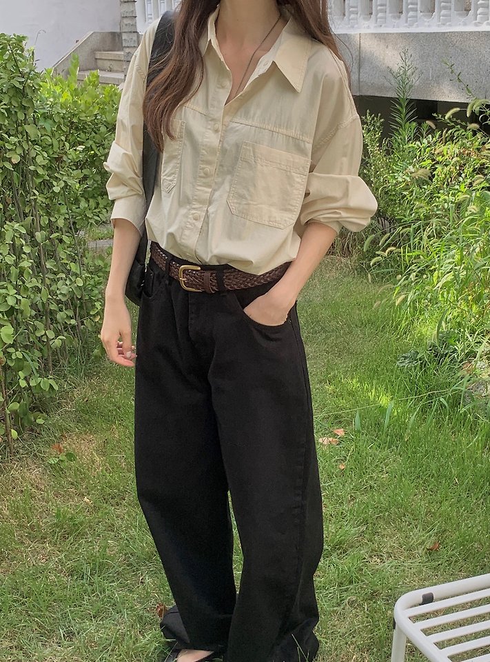 Snap Slit Shirt by Pomelo for Women - view 2