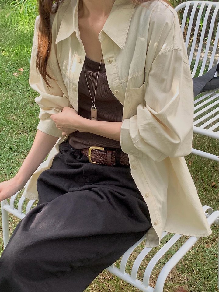 Snap Slit Shirt by Pomelo for Women - view 8