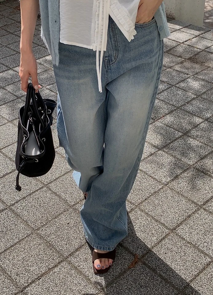 Link Washing Denim Pants by Pomelo for Women - view 1