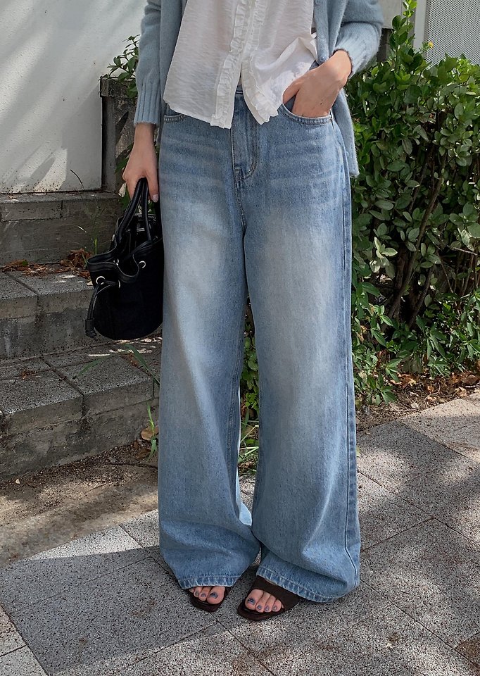 Link Washing Denim Pants by Pomelo for Women - view 11