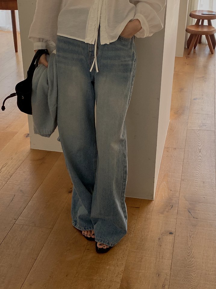 Link Washing Denim Pants by Pomelo for Women - view 9