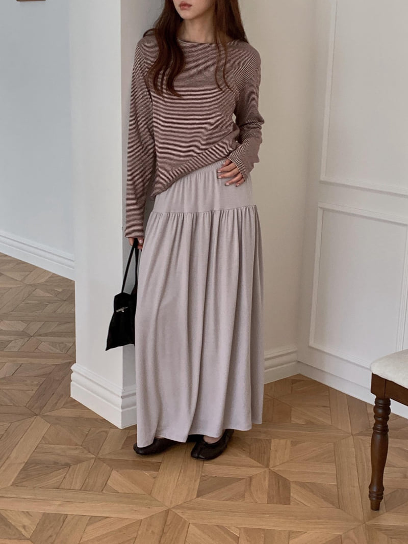 Shirring Long Skirt by Pomelo for Women - view 10