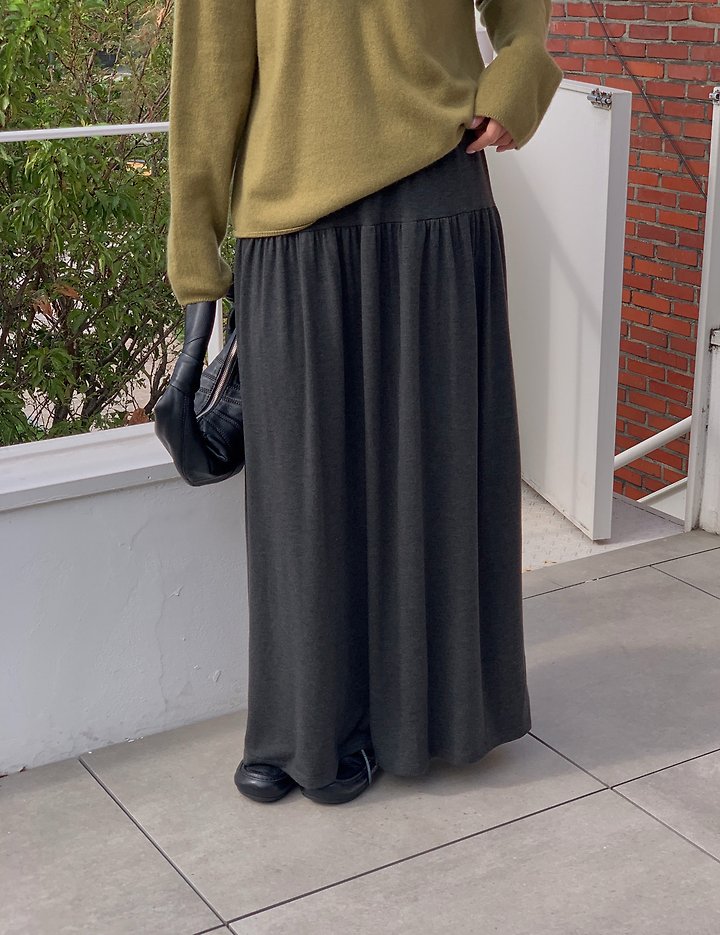 Shirring Long Skirt by Pomelo for Women - view 2