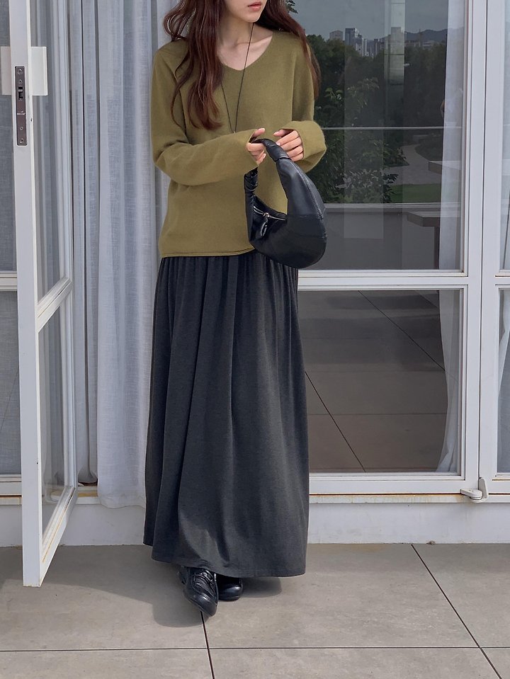 Shirring Long Skirt by Pomelo for Women - view 6