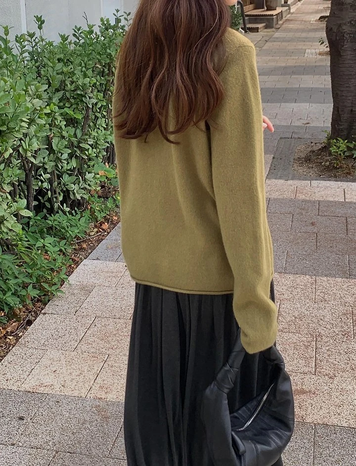 Cashmere V-neck Knit Pullover by Pomelo for Women - view 1