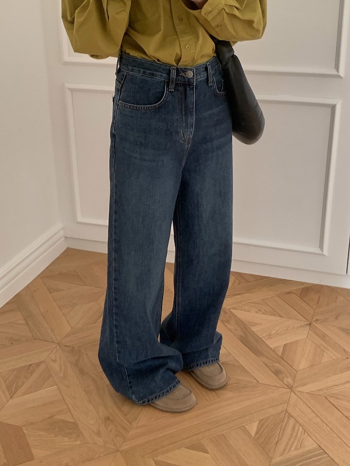 Core Deep Denim Pants by Pomelo for Women - view 3