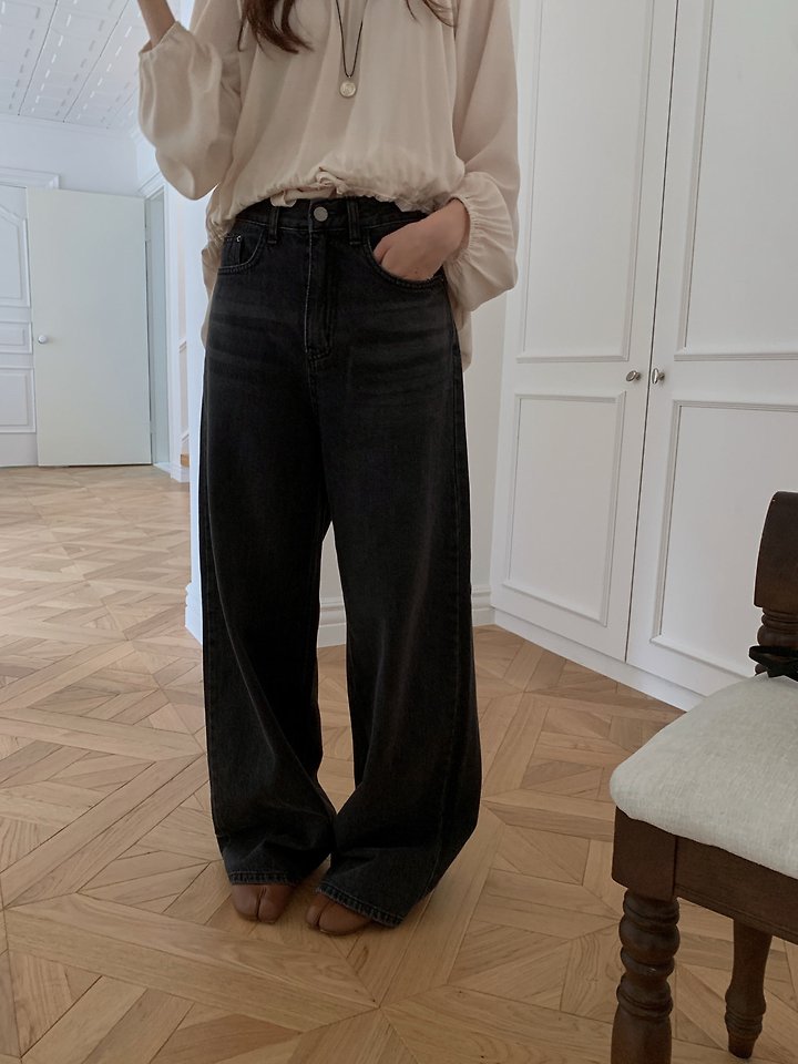 Ash Wide Denim Pants by Pomelo for Women - view 7