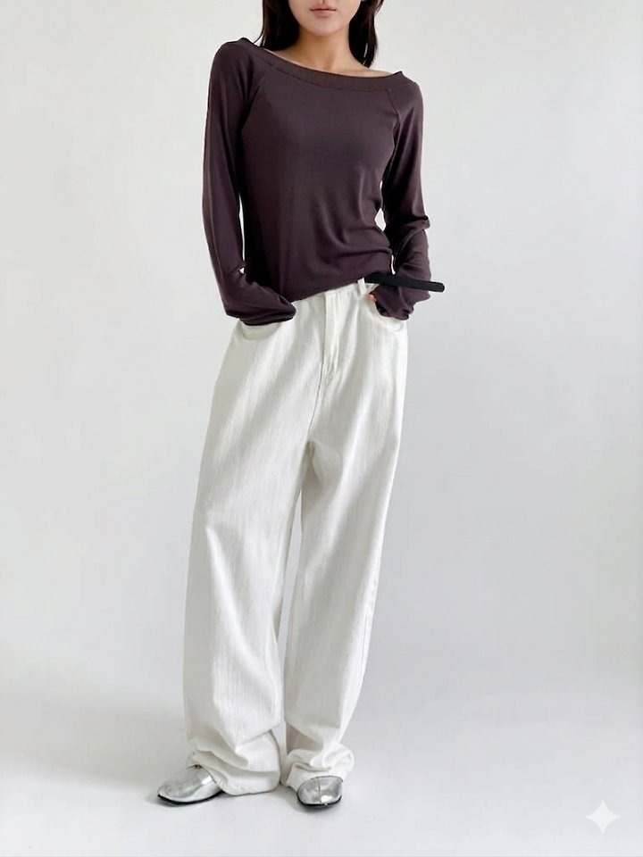 Berry Raglan Tee by Queensmade for Women - view 5