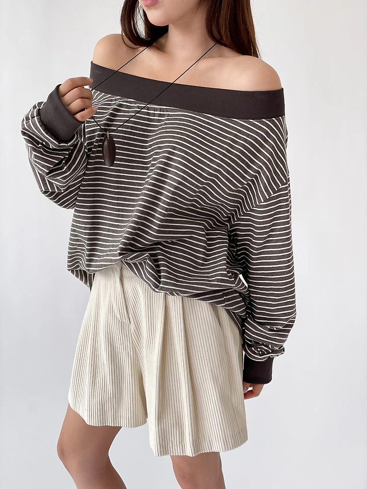 Uni Off-Shoulder Tee by Queensmade for Women - view 10