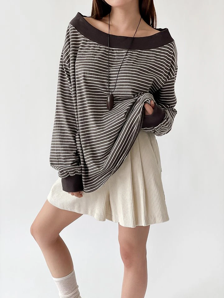 Uni Off-Shoulder Tee by Queensmade for Women - view 4