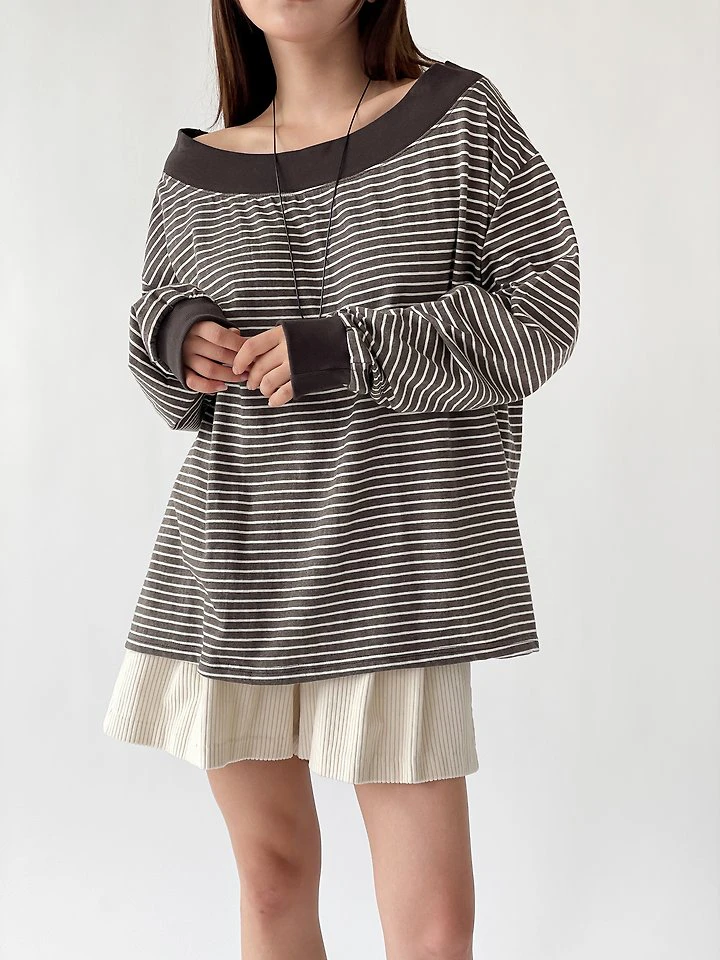 Uni Off-Shoulder Tee by Queensmade for Women - view 6