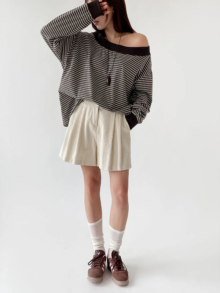 Uni Off-Shoulder Tee by Queensmade for Women - view 8
