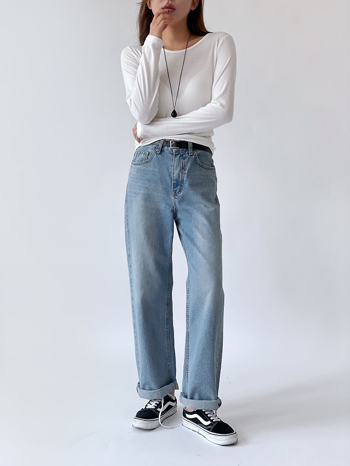 Romi Long Sleeve Tee by Queensmade for Women - view 2