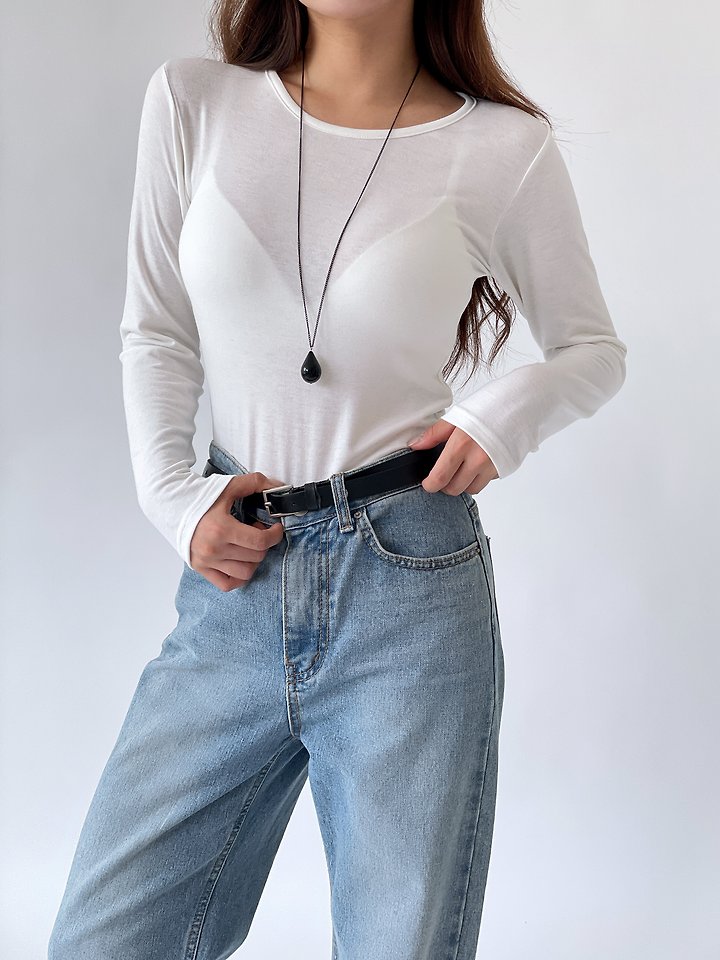 Romi Long Sleeve Tee by Queensmade for Women - view 8