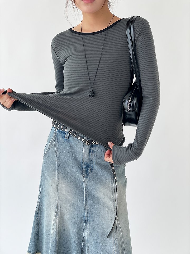 Grew Stripe Tee by Queensmade for Women - view 1