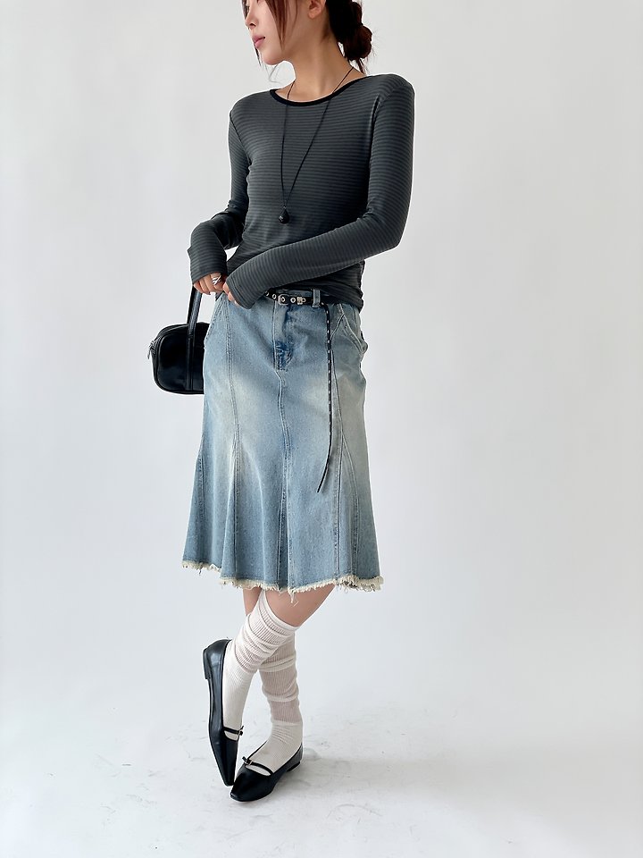 Grew Stripe Tee by Queensmade for Women - view 9