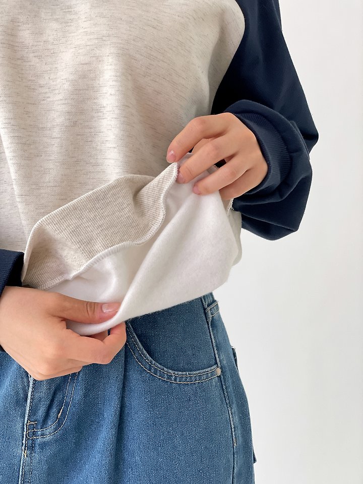 Tricolor Fleece Raglan Tee by Queensmade for Women - view 11