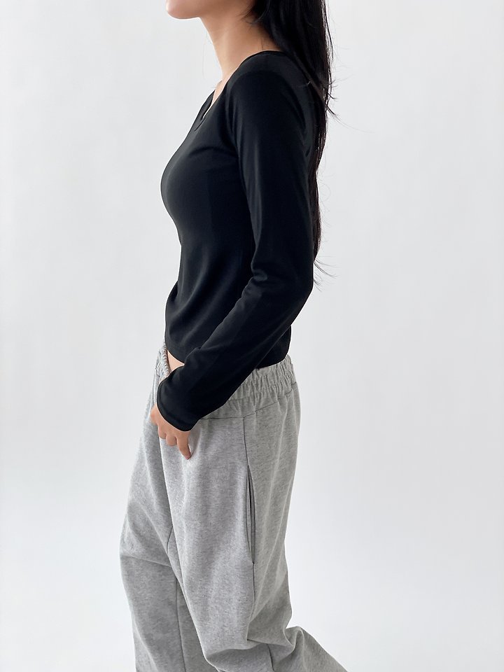 Riu Fleece Long Sleeve Tee by Queensmade for Women - view 8