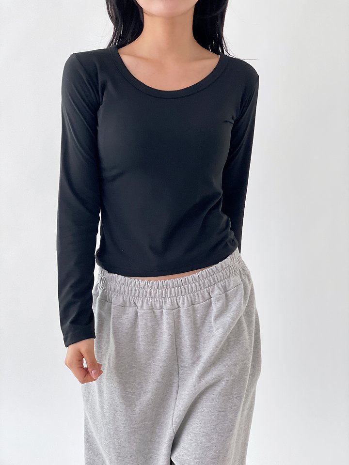 Riu Fleece Long Sleeve Tee by Queensmade for Women - view 4