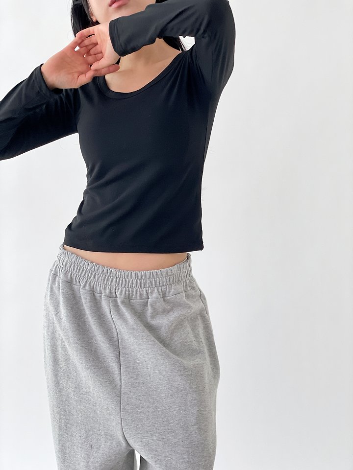 Riu Fleece Long Sleeve Tee by Queensmade for Women - view 5