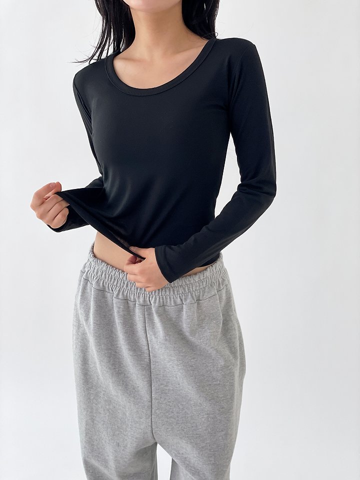 Riu Fleece Long Sleeve Tee by Queensmade for Women - view 6