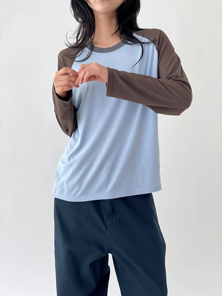 Pingpong Raglan Tee by Queensmade for Women - view 3