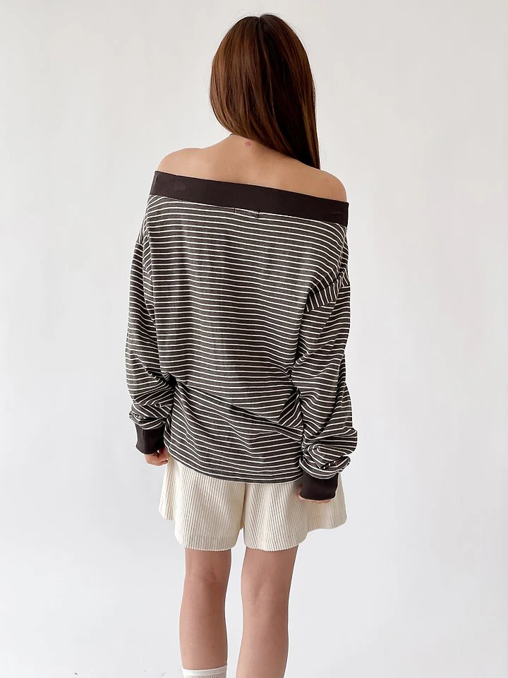 Uni Off-Shoulder Tee by Queensmade for Women - view 11