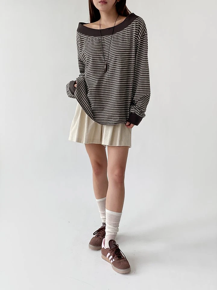 Uni Off-Shoulder Tee by Queensmade for Women - view 3
