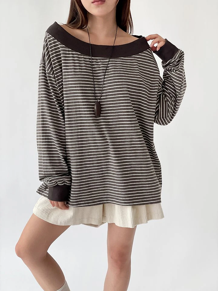 Uni Off-Shoulder Tee by Queensmade for Women - view 5