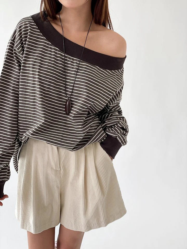 Uni Off-Shoulder Tee by Queensmade for Women - view 9
